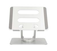 Nedis Soporte para Portátil 17" Plegable Giratorio 360° Antideslizante, Plata