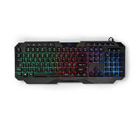 Nedis Teclado Gamer con cable Holanda Retroiluminación LED, Negro