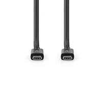 NEDIS USB-Kabel | USB 4.0 Gen 2x2 | USB-C? Stecker | USB-C? Stecker | 240 W | 8K@60Hz | 20 Gbps | Vernickelt | 2.00 m | Rund | PVC | Schwarz | Umschlag