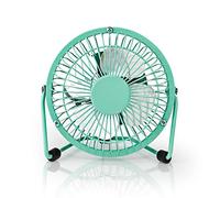 NEDIS Ventilador de mesa | Alimentación USB | Diámetro: 100 mm | 3 W | 1 Velocidad 1.00 m Turquesa