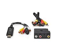 Nedis VGRRU101BK - Grabadora de vídeo (USB 2.0, 480p, Cable A/V y cartón)