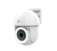 Nedis WIFICO22CWT | Cámara Exterior Wi-Fi SmartLife | 3MP Full HD 1296p | Movimiento Pan Tilt | Spotlight LED | Visión Nocturna | Detección de Movimiento | IP65 | Blanca