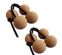 NEDLON 2 Pares Ritmos Africanos Aslatuas Shakers, Instrumentos De Percusión Musicales De Una Sola Mano Kashaka Asalato para Adultos Principiantes Amantes