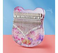 NEDLON Kalimba 17/21 Teclas Acrílico Cristal Piano De Pulgar Instrumento Musical Mbira Piano De Dedo Con Bolsa De EVA, Pegatinas, Martillo De Afinación, Partituras (Color : A, Size : 21 keys)