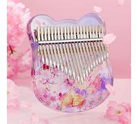 NEDLON Piano De Pulgar Cristal Kalimba 17/21 Clave Piano De Dedo Regalo Musical, Instrumento Musical Con Bolsa De EVA, Pegatinas Y Martillo De Afinación. (Size : 21 keys)