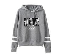 NEDLON Sudadera con capucha Xxxtentacion, camisetas con capucha, sudaderas con estampado de entrenamiento, ropa de moda cómoda para mujer y hombre, ropa de manga larga(Gray-A,XXL)