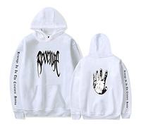 NEDLON Sudadera con capucha Xxxtentacion, sudadera con capucha, jersey con estampado deportivo, camiseta holgada a la moda para hombre, mujer y adulto, otoño(White-A,M)