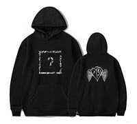 NEDLON Sudadera de gimnasio Xxxtentacion con capucha novedad holgada manga larga adultos camiseta con capucha gráfica hombre mujer(Black-A,S)