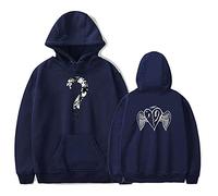 NEDLON Sudaderas con capucha Xxxtentacion para adultos, moda, club, holgadas, para hombres y mujeres, camisetas con capucha, suéteres estampados, otoño(Blue-B,M)