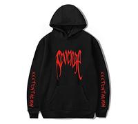 NEDLON Sudaderas con capucha Xxxtentacion Suéteres Gimnasio Entrenamiento Camisetas estampadas Casual Básicas Adolescentes Niñas Niños Adultos(Black-A,M)