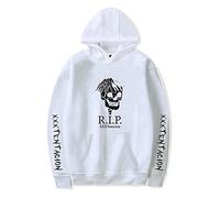 NEDLON Sudaderas con capucha Xxxtentacion Suéteres Gimnasio Entrenamiento Camisetas estampadas Casual Básicas Adolescentes Niñas Niños Adultos(White-B,L)