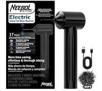 Neebol Mezclador de tinta recargable para tatuaje, batería de larga duración de más de 17 horas con 3 ajustes de velocidad, incluye 105 varillas mezcladoras, agitador eléctrico de pigmentos para