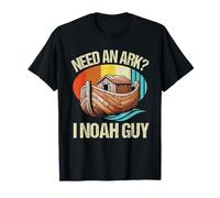 Need An Ark I Noah Guy Christian Jesus Humor Retro Juego de palabras Divertido Camiseta