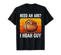 Need An Ark I Noah Guy Christian Jesus Humor Retro Juego de palabras Divertido Camiseta