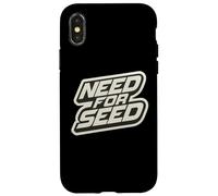 Need For Seed Funny Gardener Gardening Quote Joke Saying Carcasa para iPhone X/XS