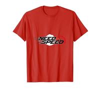 Need For Speed Cars Racing Velocímetro Gráfico Camiseta, Hombre, Rojo, 3XL