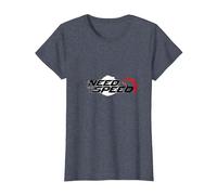 Need For Speed Cars Racing Velocímetro Gráfico Camiseta, Mujer, Azul Jaspeado, 3XL