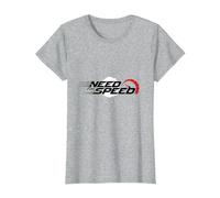 Need For Speed Cars Racing Velocímetro Gráfico Camiseta, Mujer, Gris Jaspeado, 3XL