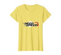 Need For Speed Cars Racing Velocímetro Gráfico Camiseta, Mujer, Limón, 3XL