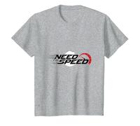 Need For Speed Cars Racing Velocímetro Gráfico Camiseta, Niños, Gris Jaspeado, 3 años