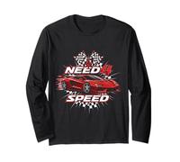 Need for Speeding Racing Car con diseño de Banderas a Cuadros Manga Larga