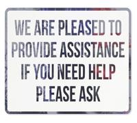 Need Help Just Ask Metal Wall Plaque 12x8 Inch