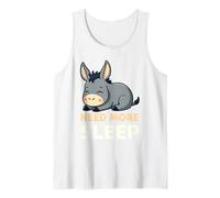 Need More Sleep Adorable Donkey Pijama Tema Camiseta sin Mangas