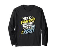Need Prayer Just Ask I'm Here For You Christian Family Gifts Manga Larga