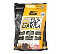 NEED - Proteina en Polvo para Masa Muscular | Ganador de Peso con Carbohidratos, Creatina y Vitaminas | Suplemento para Engordar Rápido y Aumentar Volumen (4540g, Strawberry Cake)
