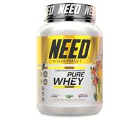 NEED - Proteina Whey en Polvo - Suplemento Proteico para Ganar Masa Muscular - Alta Pureza con Enzimas Digestivas - Suplemento Deportivo Sin Azúcar y Sin Grumos - 1Kg - Tropical Fruits Smoothie