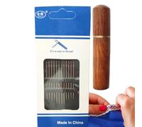 Needle Holder - Needle Case | Sewing Needle Case | Wooden Needle Holder, Wooden Needle Holder | Embroidery Sewing Needle Holder With Needle | Wooden Needle Case For Sewing, Holds & Organizes Needles