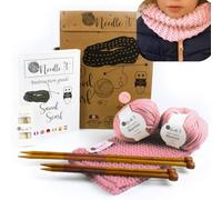 Needle It® Kit de punto para principiantes con agujas de tricotar - Snood para tejer uno mismo - Para niños o adultos - Idea de regalo - Ocio creativo -