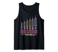 Needle Size Matters Funny Nursing and Nurses Camiseta sin Mangas