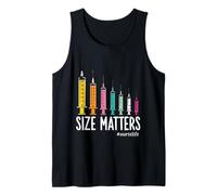Needle Size Matters Funny Nursing and Nurses Camiseta sin Mangas