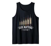 Needle Size Matters Funny Nursing and Nurses Camiseta sin Mangas
