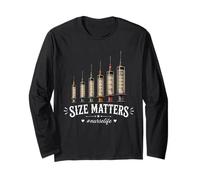 Needle Size Matters Funny Nursing and Nurses Manga Larga