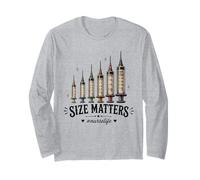 Needle Size Matters Funny Nursing and Nurses Manga Larga