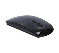 needlid Ratón Inalámbrico, 2.4G Tecnología Inalámbrica E Smart Slim Portable USB Mouse ABS Durable Robusto para Tableta para Oficina Computadora Portátil para Computadora(Negro)