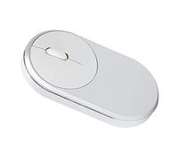 needlid Ratón USB, Ratón Inalámbrico Recargable de 2,4 GHz Ratón Inalámbrico Exterior Brillante Y Resistente a los Impactos para el Hogar Y la Oficina(Gris-Plata)