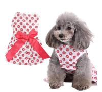 needlid Vestido de Verano para Perros, Vestido de poliéster para Perros con diseño de Verano Fresco para el hogar para Interiores(XDZ302 White, XS)