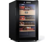 NEEDONE Humidor de puros de 48 litros con sistema de control de temperatura de calefacción y refrigeración, armario enfriador eléctrico termostático silencioso para 350 unidades con higrómetro digital