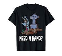Needs A Hand Tee Shirt Womens Funny Zombie Halloween Camiseta