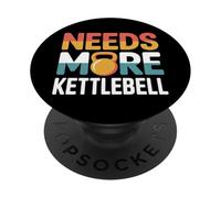 Needs More Kettlebell Strength Training Fitness |- PopSockets PopGrip Adhesivo