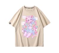 Needy Streamer Overload T Shirt KAngel Ame Chan Y2K Anime Kawaii E Girl Harajuku Cyberpunk Graphic tee Size Up-Khaki||x_s