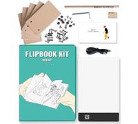 Neeho - Kit de libro con bloc de luz para dibujar y trazar con 300 hojas de papel preperforado de primera calidad, caja de luz LED para hacer flipbooks de animación con tornillos de encuadernación
