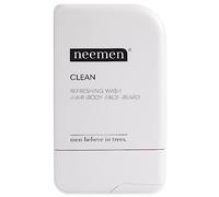neemen Champú Clean 4 en 1 para cabello, cuerpo, cara y barba - Multifuncional para hombres limpieza con extracto de neem, prebióticos y tuna - hidratante, calmante, tonificante y protector
