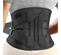 NEENCA Faja lumbar para aliviar el dolor lumbar con sistema de soporte biónico, cinturón de soporte lumbar para mujeres y hombres con almohadilla, tejido de punto 3D suave