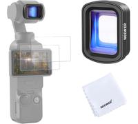NEEWER Lente anamórfica Azul 1.2X Compatible con dji Osmo Pocket 3 Creator Combo Accesorios, Lente magnética de Vidrio óptico HD con Efecto de Rayas Azules + 2 Protectores de Pantalla de Vidrio