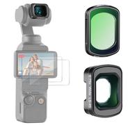 NEEWER 1/4 Filtro Difusión Negro y Lente Gran Angular Compatible con dji Osmo Pocket 3 Creator Combo Accesorios, 108° Campo Visión, Filtros Efecto Cinematográfico con 2 Protectores Pantalla, FL-B33