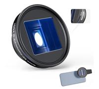NEEWER 1.55x Lente Anamórfica Azul Compatible con iPhone, Android y Samsung Accesorios Cámaras Teléfono con Clip Rosca 17mm y Aro Adaptador Filtro 58mm, Efecto Cine Pantalla Ancha, LS-43 Ultra